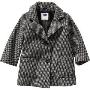 New Girl's Old Navy Tweed Pea Coat Baby Black